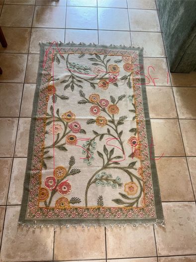 Floral Woven Rug