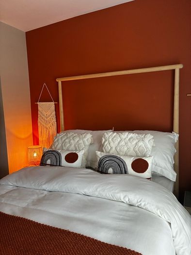 IKEA GJORA Double Bed, Mattress & JYSK Side Lockers