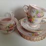 Vintage china tea set, Tuscan china , pink china lot Image 9