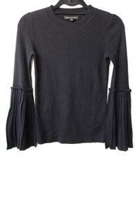 Banana Republic ribbed knit sweater with pleated bell sleeves