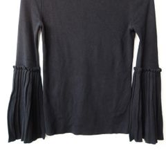Banana Republic ribbed knit sweater with pleated bell sleeves