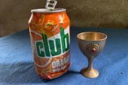 Single Vintage brass egg cup