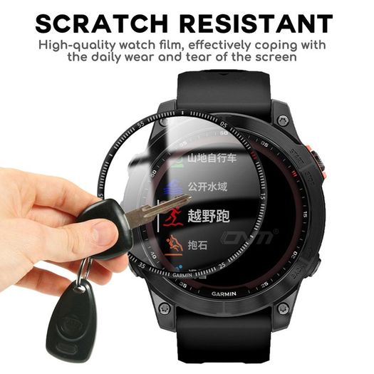 20D Screen Protector for Garmin Fenix 6  Smart Watch Full Cover Soft Protective Film Not Glass