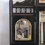 1886 Victorian Aesthetic Movement Ebonised & Gilt Overmantel Mirror Image 5