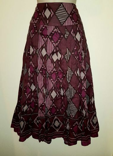 Purple Cotton A-Line Maxi Skirt from Monsoon size 8