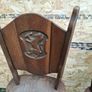 Carved oak hall chair Image 2