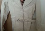 Cream Leather jacket
