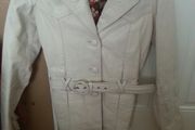 Cream Leather jacket
