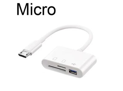 3in1 Micro USB Adapter TF CF SD Memory Card Reader For Macbook Huawei Samsung Xiaomi OTG Writer Compact Flash
