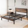 King Size Bed Frame with Wooden Headboard Bed Frames King Size Under Bed Storage Image 5