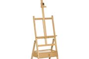 Vinsetto Easel, Artist Easel, Height Adjustable, 1 Drawer, Natural + Black