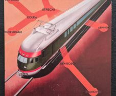 Holland, 1938 electric trains, Vintage Style Metal Sign .