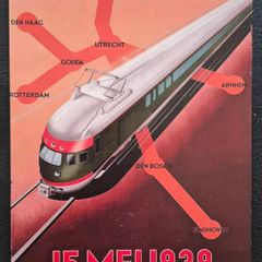 Holland, 1938 electric trains, Vintage Style Metal Sign .