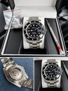 Seiko Mod Automatic Professional Diver 200m Black Dial Stainless Steel