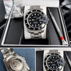 Seiko Mod Automatic Professional Diver 200m Black Dial Stainless Steel