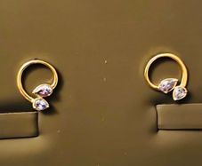 18 C gold ear rings