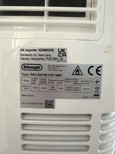 DeLonghi Portable Air Conditioning