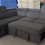 New Prague Grey Fabric Sofa Bed With Storage Image 4