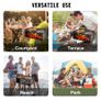 25x17 Inch Inch Charcoal Grill Heavy Duty BBQ Single Post w/ Cooking Grate 360 Adjustable Park-Style Camping Outdoor Image 7