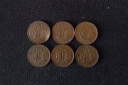 Collection of George VI - Pre-Decimal English Half Penny Coins (6)