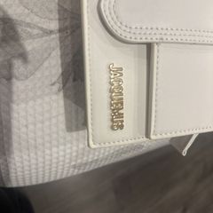 handbag  white with long strap inside