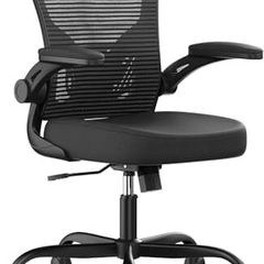 Ergonomic Office Chair, High Back Mesh Desk Chair with 330LBS Capacity and 90 Flip-up Armrests, Office Chairs for Home with Height-Adjustable