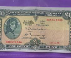 Irish one pound lavery note
