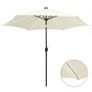 Parasol with LED Lights and Aluminium Pole 300 cm Sand White Image 5