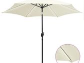 Parasol with LED Lights and Aluminium Pole 300 cm Sand White