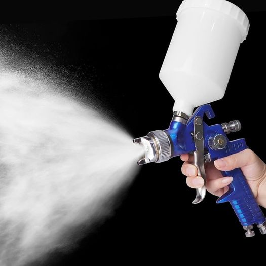 NEW SALE | 2 Set HVLP Paint Sprayer Set with 0.8MM & 1.4MM Nozzle Professional Air Gravity Feed Spray Gun Kit with 125ML & 600ML Cup & Pressure Gauge for Painting Car Furniture