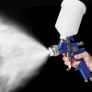 NEW SALE | 2 Set HVLP Paint Sprayer Set with 0.8MM & 1.4MM Nozzle Professional Air Gravity Feed Spray Gun Kit with 125ML & 600ML Cup & Pressure Gauge for Painting Car Furniture Image 5