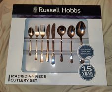 Russell Hobbs Madrid 44-Piece Stainless Steel Cutlery Set