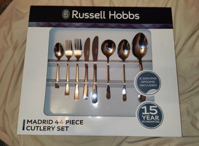 Russell Hobbs Madrid 44-Piece Stainless Steel Cutlery Set
