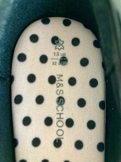 M&S Girls school shoes uk13, new