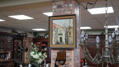 Vintage French Oild on Board