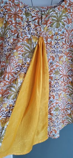 NEXT Morris & Co floral loose top with back detail Sz 10UK (Fit 10-12UK)