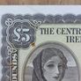 Irish 5pound Lady Lavery banknote dated 24 10 1955. Image 3