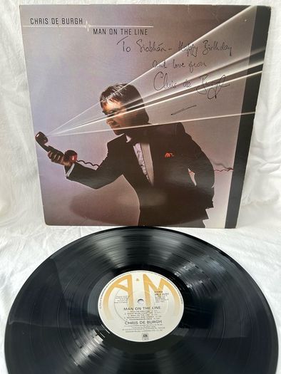 Chris de Burgh Signed Man On The Line Vinyl LP 1984 Autographed