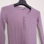 Beth Bowley Mauve Purple Knit Henley Top with Side Tie Size XS/S Image 5