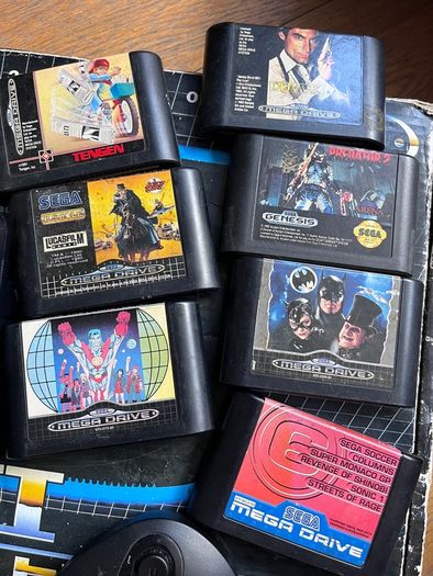 Boxed Sega Mega Drive 2 Console + 10 Games Pack - Batman, Predator, Paperboy, 007