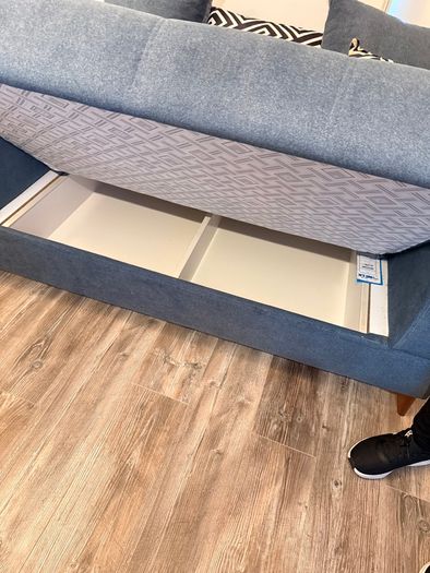 Pull out sofa with storage