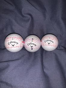 3 Callaway Supersoft striped balls