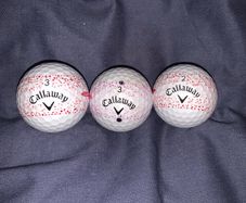 3 Callaway Supersoft striped balls