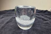 Iittala Sargasso Clear Bubble Glass Tumbler 9cm Kaj Franck Mid Century Finnish Art Glass Vintage