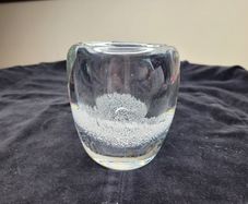 Iittala Sargasso Clear Bubble Glass Tumbler 9cm Kaj Franck Mid Century Finnish Art Glass Vintage