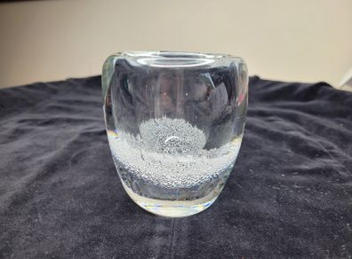 Iittala Sargasso Clear Bubble Glass Tumbler 9cm Kaj Franck Mid Century Finnish Art Glass Vintage