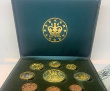 United Kingdom Scotland 2003 pattern prototype euro proof coin collection three graces gold plated