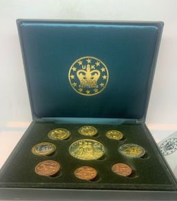 United Kingdom Scotland 2003 pattern prototype euro proof coin collection three graces gold plated