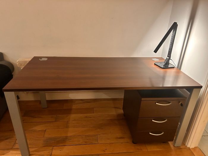 Office desk, locker and chair for sale