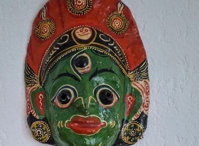Colourful wall mask
